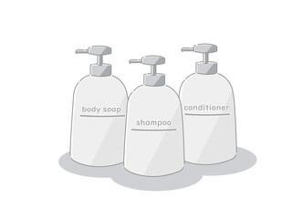 シャンプーとコンディショナーとボディーソープ