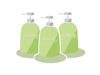 シャンプーとコンディショナーとボディーソープ