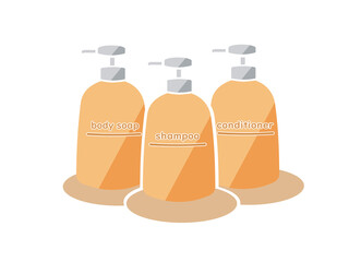 シャンプーとコンディショナーとボディーソープ