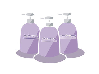 シャンプーとコンディショナーとボディーソープ