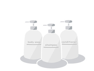 シャンプーとコンディショナーとボディーソープ