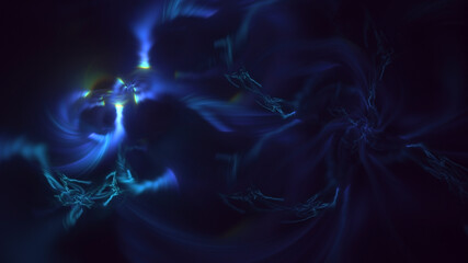 3D rendering abstract multicolor fractal light background