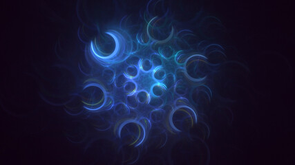 3D rendering abstract circle light background