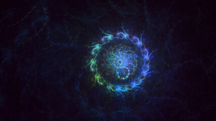 Obraz premium 3D rendering abstract round light background