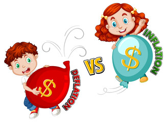 Inflation vs deflation with balloons