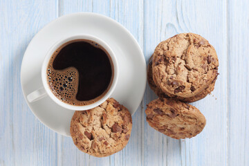 Cookies and cup of coffee