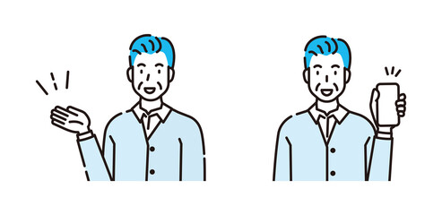 男性　人物　イラスト