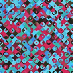 Geometric Illustration of squares and circles printable papers for crafts and projects