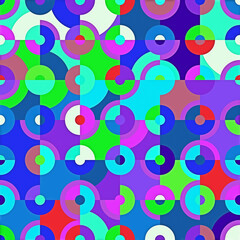 Background pattern of circles and squares abstract printable colorful crafting paper