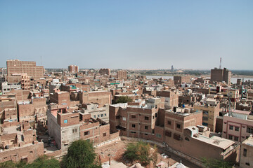 Fototapeta na wymiar The view of the center of Sukkur, Pakistan