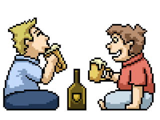 pixel art drink friday night