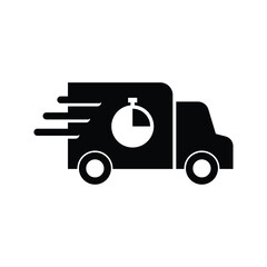 Fast delivery truck icon design isolated on white background