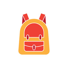 Backpack icon design isolated on white background