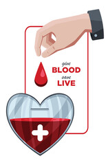Banner illustration for blood donor campaign