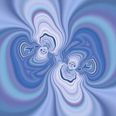 wavy but parallel diagonal lined stripes in many shades of blue