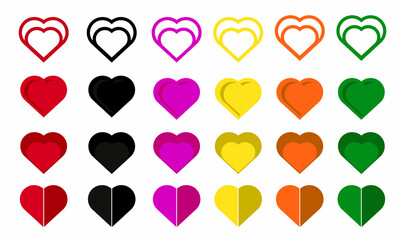 vector illustration of love icon. love icons. love icons set. love vector. love emoji vector. vector illustration.
