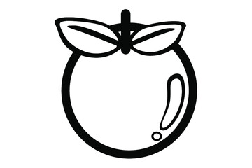 black and white orange fruit vector