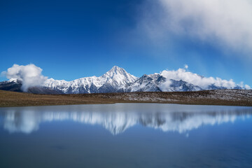 The natural beauty of Minya Konka snow mountains and plateau lakes in Western Sichuan, China