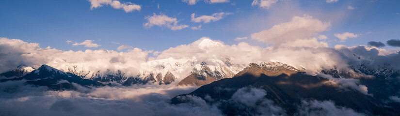 Gongga snow mountain and natural beauty in Western Sichuan Province, China