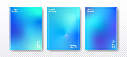 Abstract blue corporate gradient covers template set