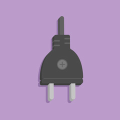 3d power plug concept in minimal cartoon style