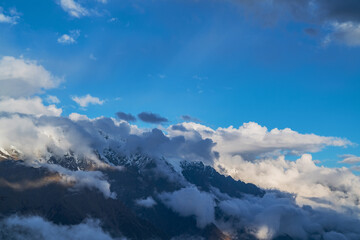 Obraz premium Gongga snow mountain and natural beauty in Western Sichuan Province, China