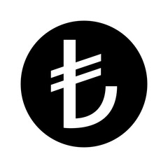Turkish Lira sign simple icon on white background. Vector illustration. Money cash Vector illustration, EPS10.Currency symbol vector.