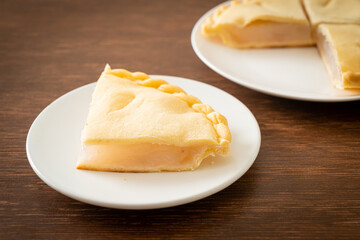 Toddy palm pies on plate