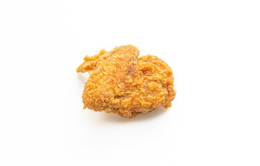 fried chicken on white background