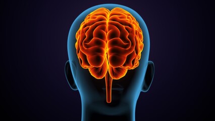 Obraz premium 3dillustration of human male brain anatomy.