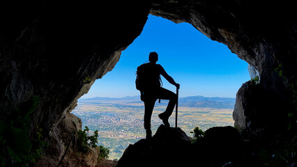 seeing new places and enjoying the scenery on mountain peaks