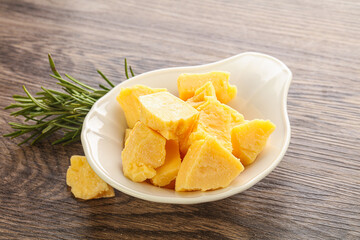 Pieces of delicous parmesan cheese