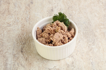 Liver pate in the bowl