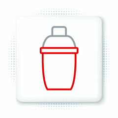 Line Cocktail shaker icon isolated on white background. Colorful outline concept. Vector