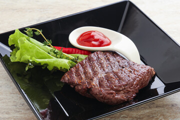 Grilled machete skirt beef steak