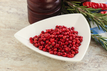 Red pepper corn seeds aroma