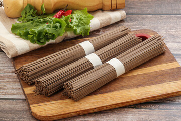 Raw soba noodles - Asian cuisine