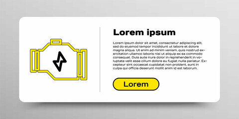 Line Check engine icon isolated on white background. Colorful outline concept. Vector