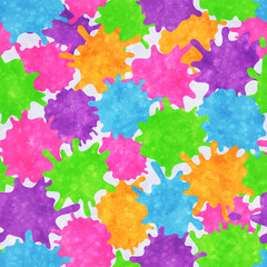 Obraz premium Seamless pattern with watercolor paint splashes