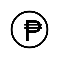 Peso sign simple icon on white background. Vector illustration. Money cash Vector illustration, EPS10.Currency symbol vector.