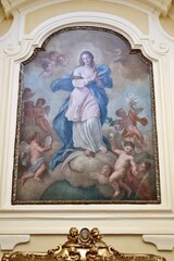 Ischia - Tela dell'Immacolata opera di Alfonso Di Spigna nella Chiesa di Sant'Antonio