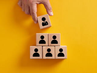 Leadership, manager assignment, organizational hierarchy in business concept. - obrazy, fototapety, plakaty