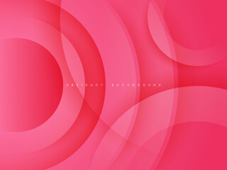 pink gradient paper cut transparent circle shape abstract background