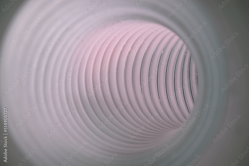 Poster Beautiful round abstract white tunnel with color light on a background pattern textured ford design.