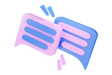 Obraz premium 3d icon bubble chat illustration