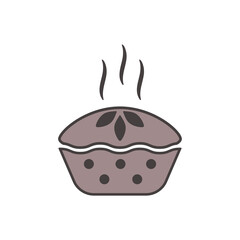 Sweet pie logo. Cake icon. Bakery logo template