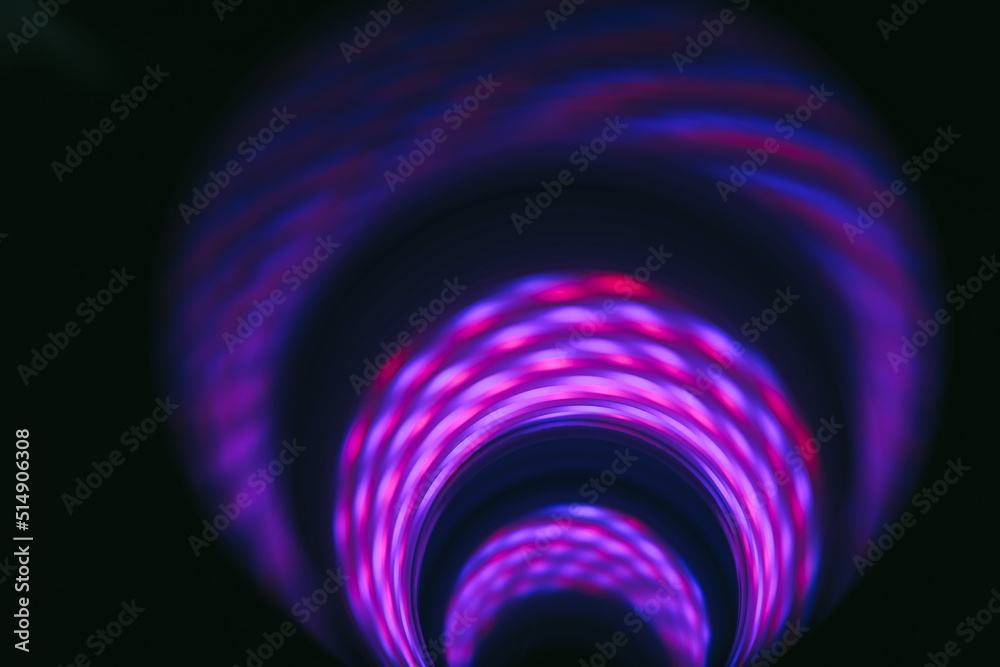 Aufkleber Beautiful Abstract swirl tunnel with violet light on a background pattern textured for design.
