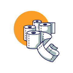 tissue mascot character logo design vector illustration