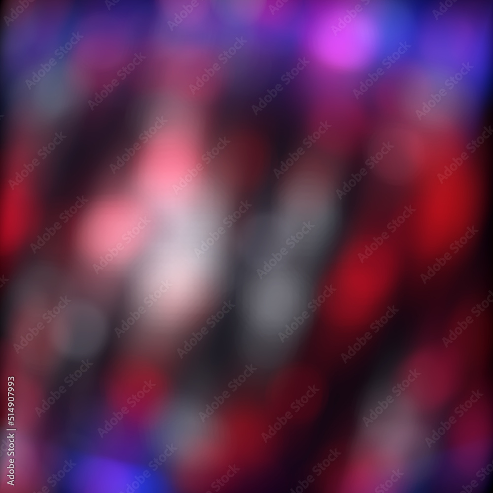 Fototapete Blur bokeh colorful background. Abstract pattern. Design element. 3d rendering digital illustration