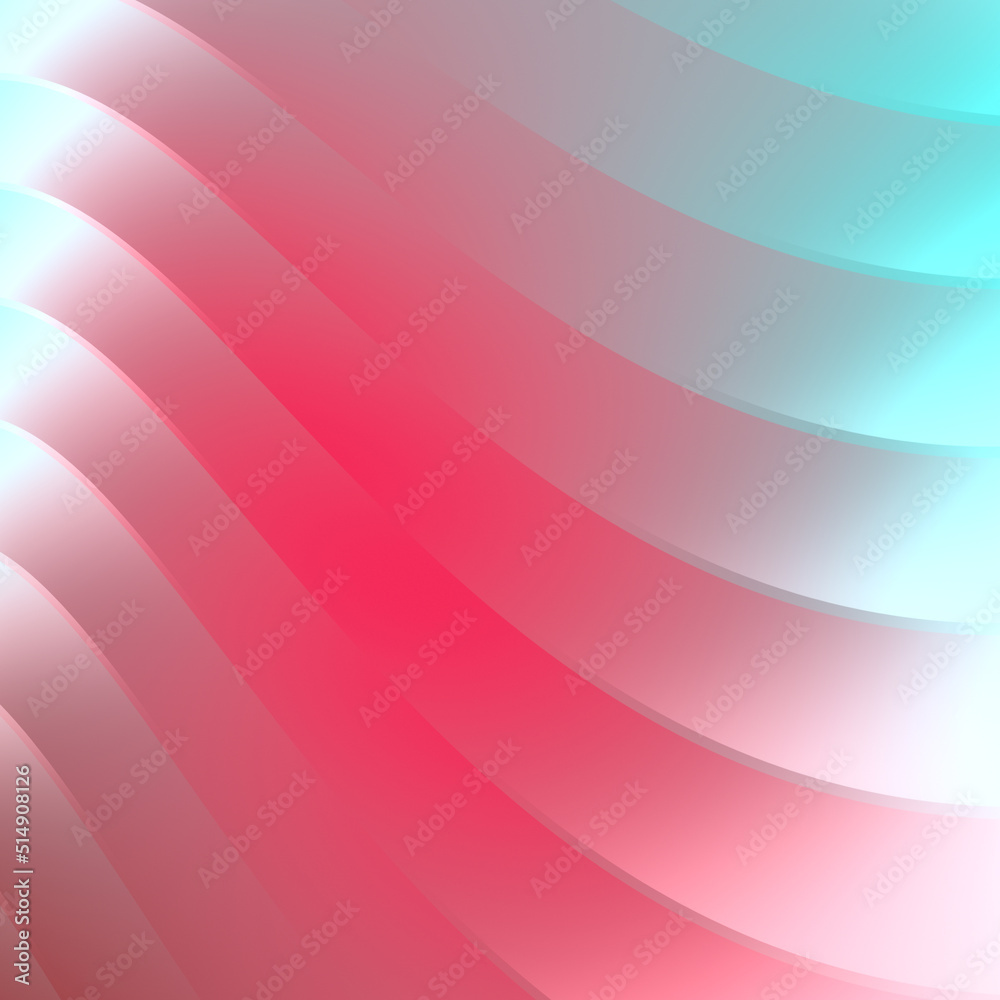 Poster Modern wavy background. Abstract design element. 3d rendering digital illustration